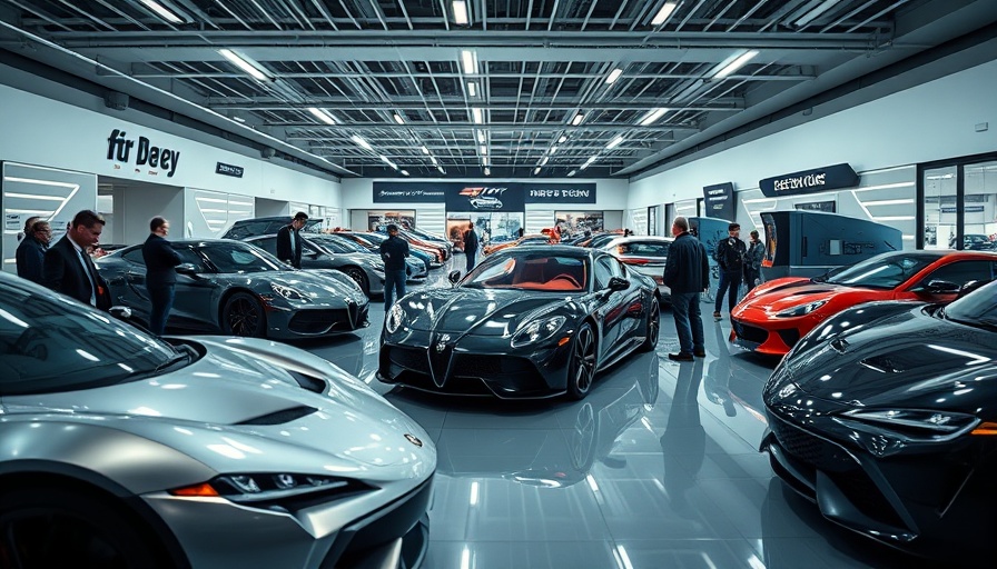 Sleek L3 autonomous driving vehicles in a modern showroom.