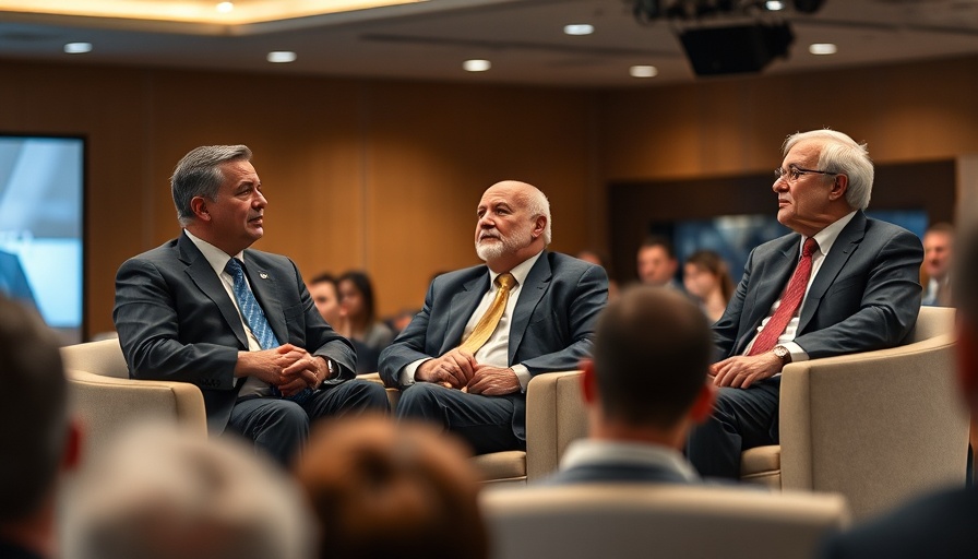 Panel discussion on climate change at a conference.