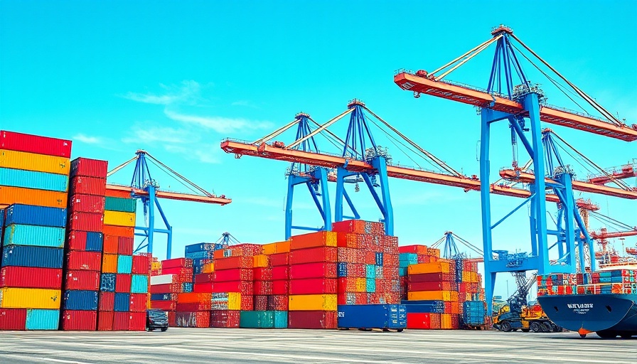 CK Hutchison Panama Canal Deal port with containers and cranes.