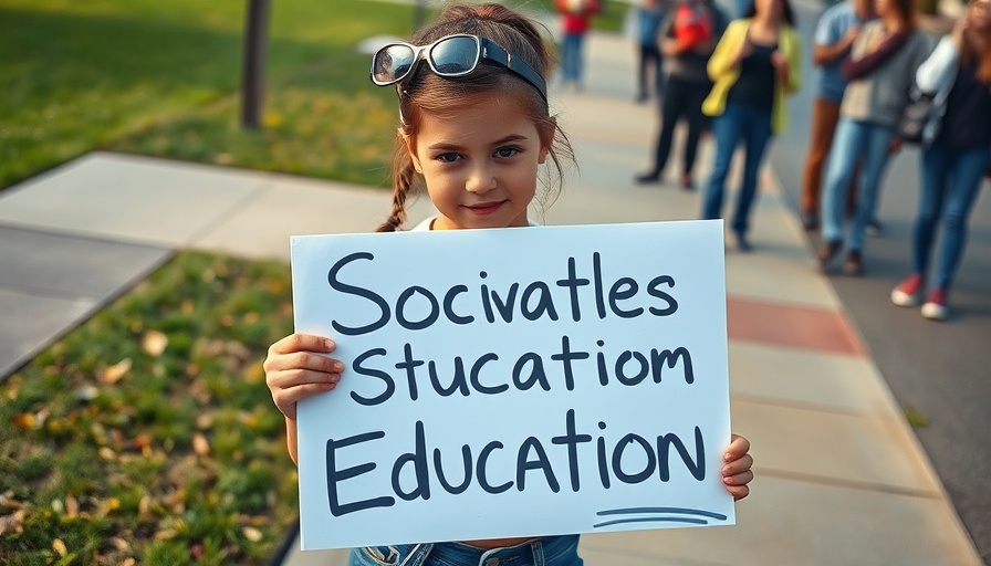 Young girl holding 'Save Dept. of Education' sign at protest, highlighting concern over Trump executive order shutting Education Department.