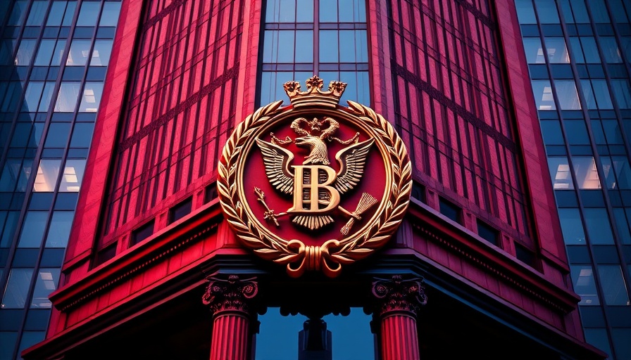 Impact of UK gilt sales visualized with regal emblem and building.