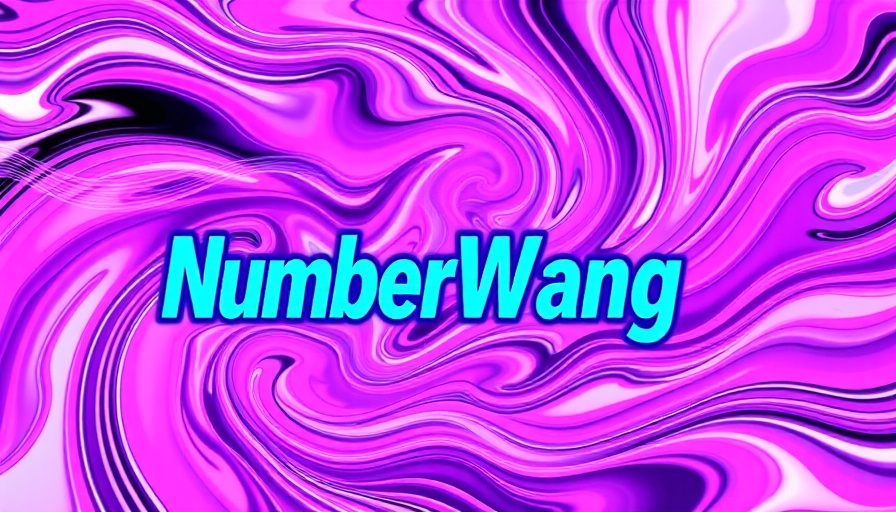 Abstract 'NumberWang' art in vibrant pink and purple, digital style