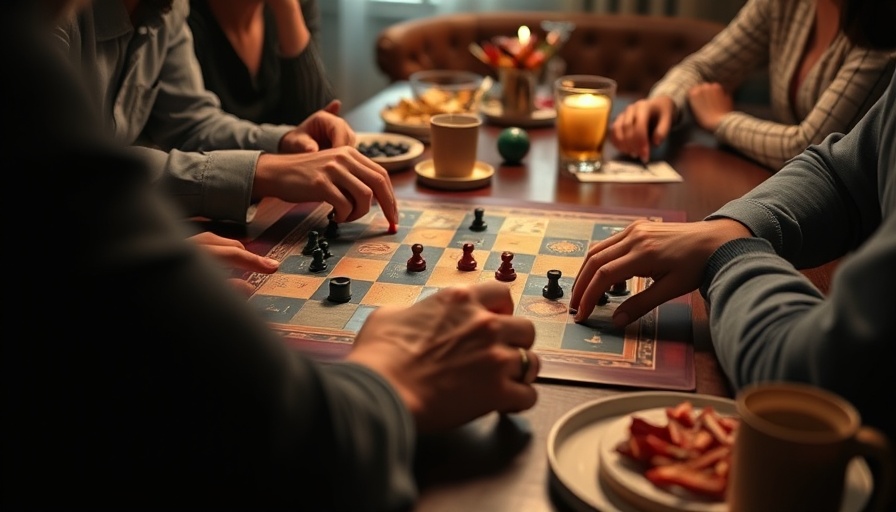 Game night ideas at home with board game, snacks, and wine.
