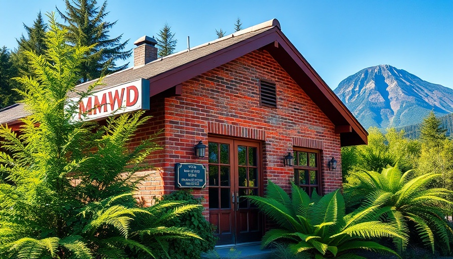 MMWD building with greenery, related to Marin Municipal Water District connection fees.