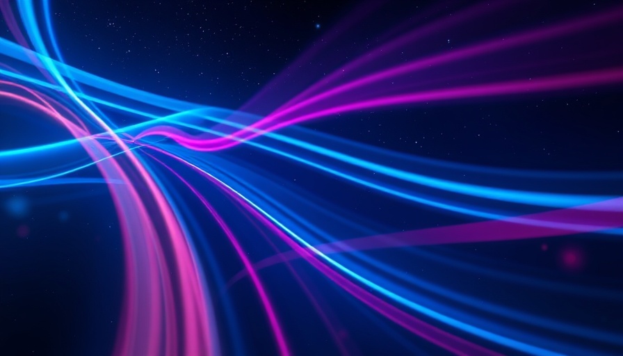 Vibrant abstract light trails depicting successful business startups