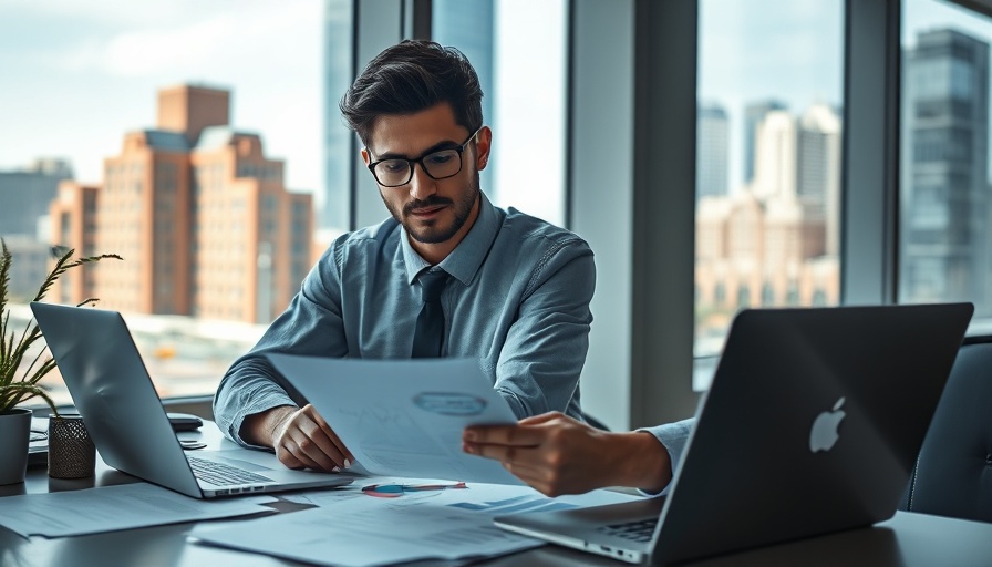 Focused professional examining debt repayment strategies in office.