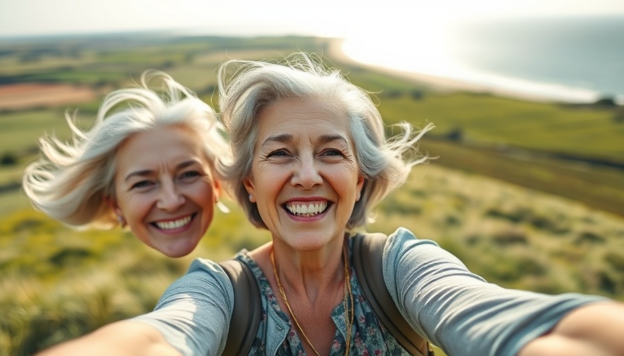 Older women smiling outdoors, related to long term health care costs.