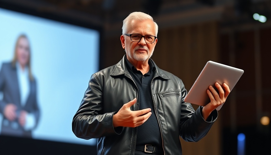 Presenter at Nvidia GTC 2025 challenges with tech devices.