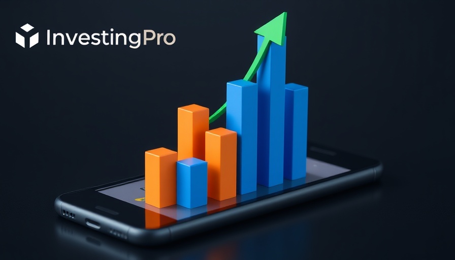 3D financial growth chart with InvestingPro logo, dark background.
