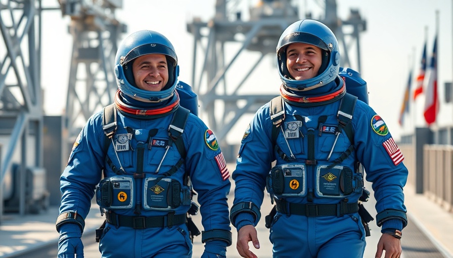 Astronauts smiling in space suits discussing astronaut salary risks.
