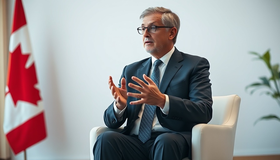 Canadian official discussing trade opportunities with America.