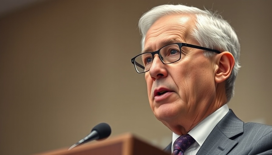Federal Reserve Interest Rates speaker at podium with glasses