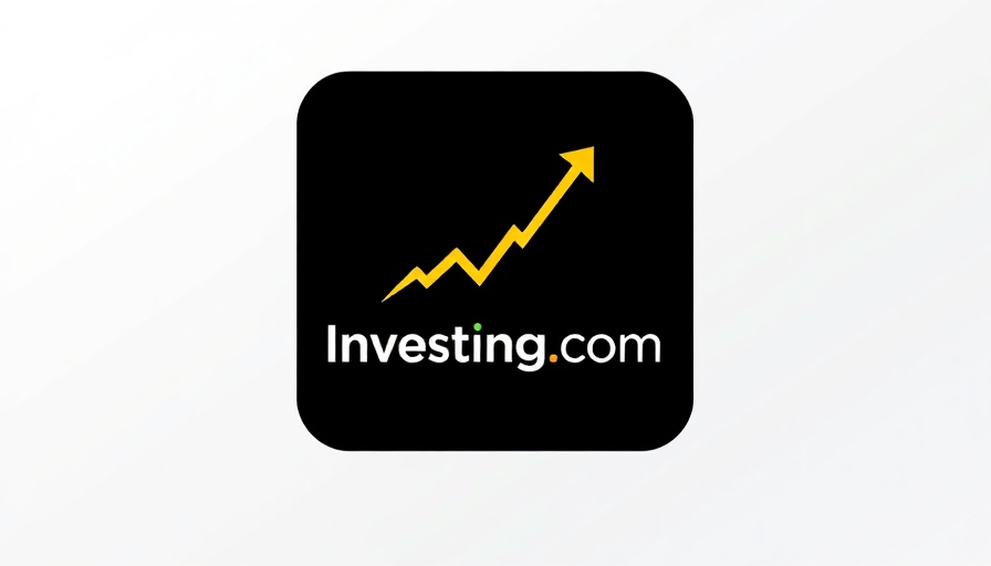 Investing.com logo with ascending line graph on black.