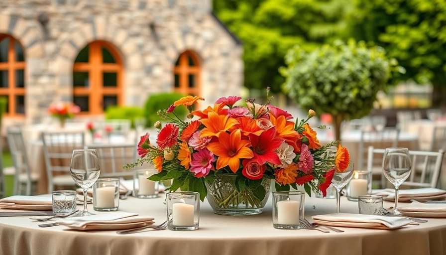 Elegant table setting with flowers, perfect for planning a party.