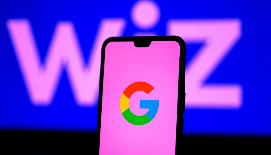 Google acquisition of Wiz illustrated with logos on screen.