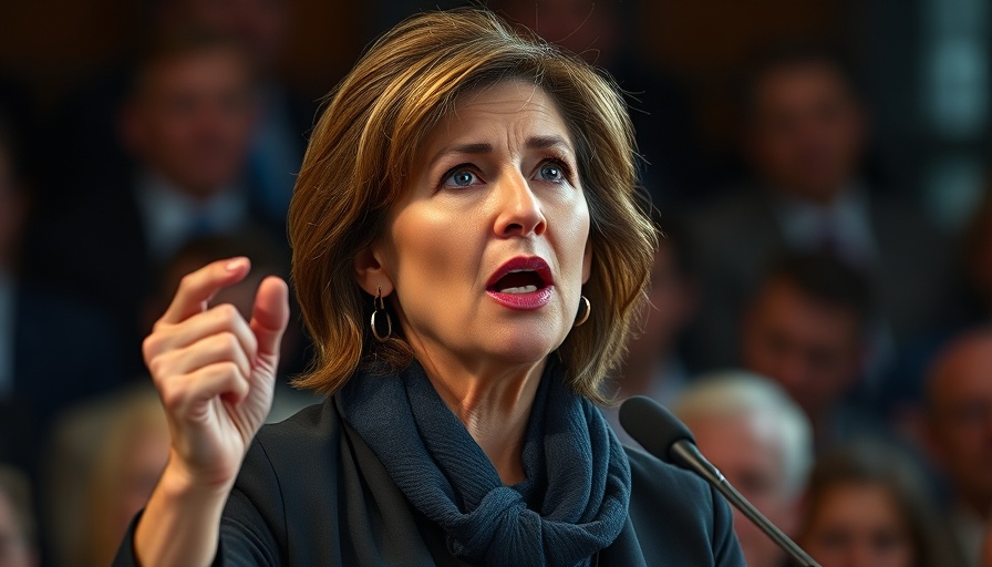Determined woman delivers speech, passionate.