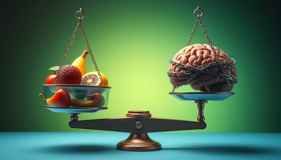Conceptual illustration of orthorexia awareness with scale.