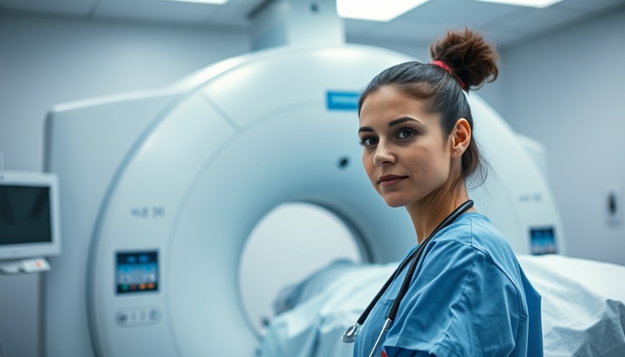 Technician operates MRI machine in sterile medical setting, highlighting rare allergic reaction to medical scans.