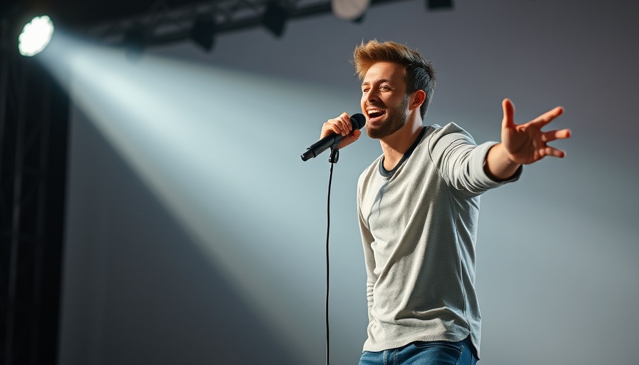 Performance artist on stage expressing energy, streaming artist income.