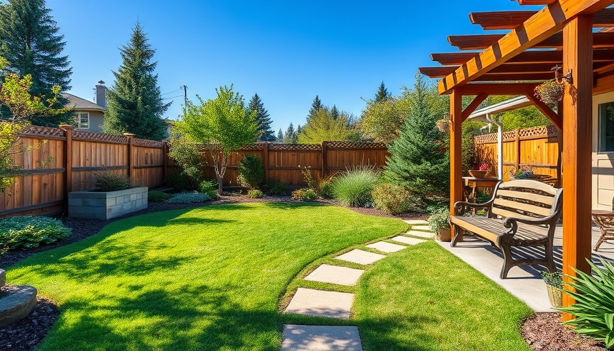DIY garden projects featuring a lush backyard with pergola.