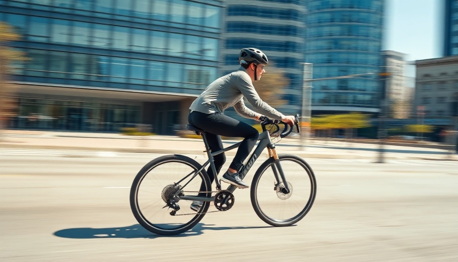 Cyclist swiftly riding in urban area, highlighting KKR investment in cycling.