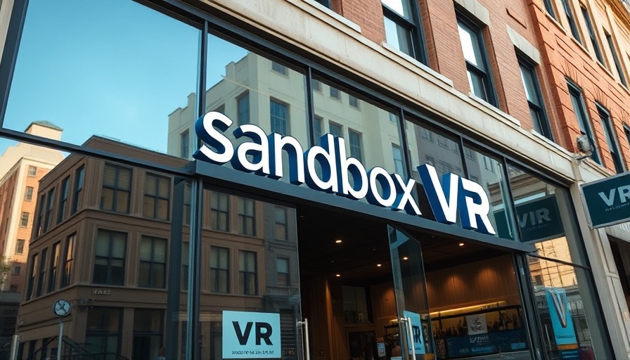 Sandbox VR storefront showcasing modern design, capturing urban vibe.