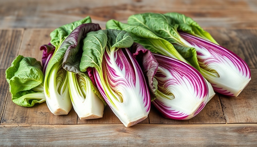 Fresh radicchio heads on rustic wood table, how to grow radicchio guide.