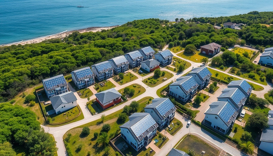 Aerial view of housing project near Novato school district coastline.