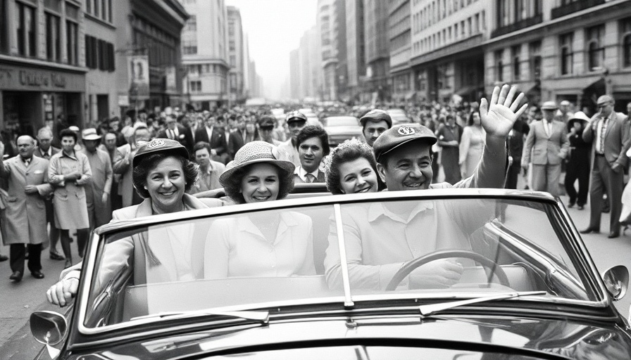 Ready Capital class action: historic convertible ride with cheering crowd.