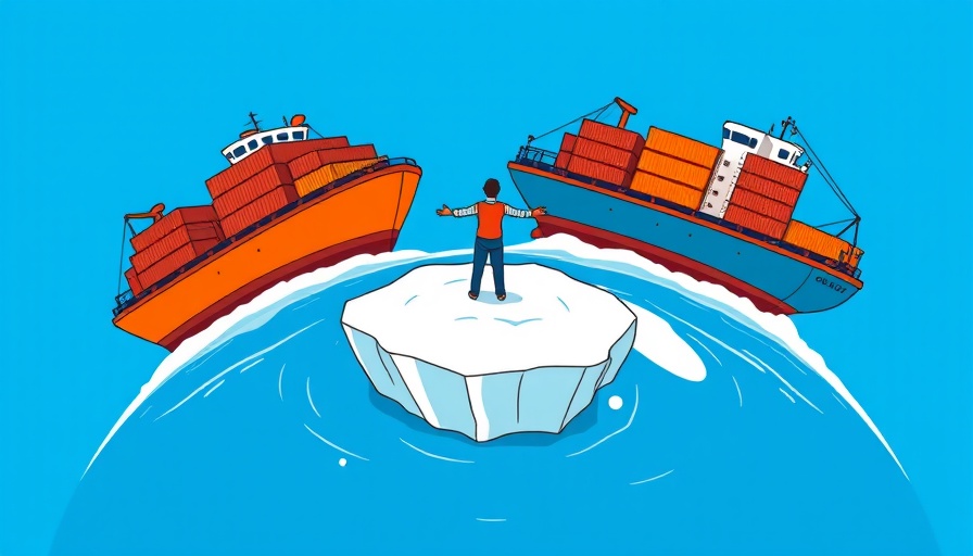 Illustration of ships sailing over globe, emphasizing 'ships are the new chips'