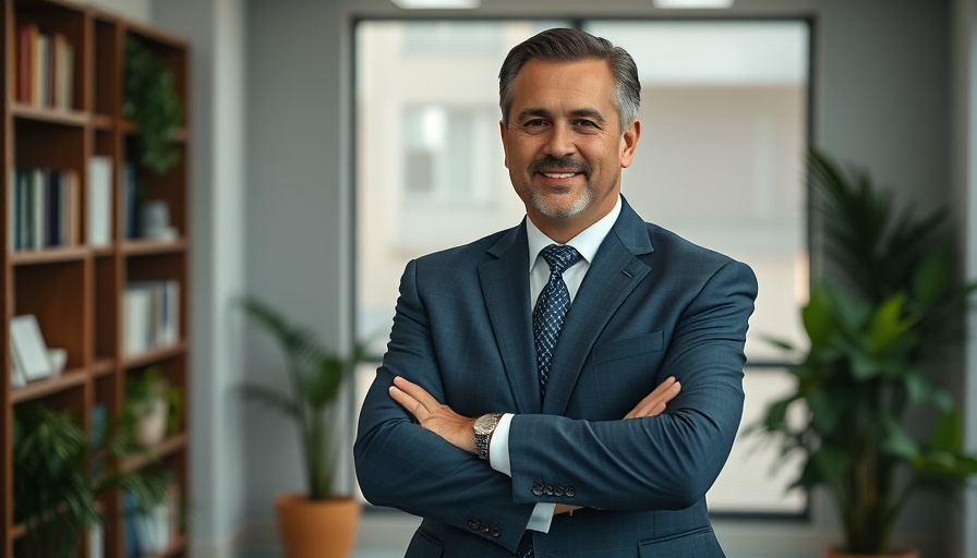 Middle-aged man in office related to Japan deflation challenge