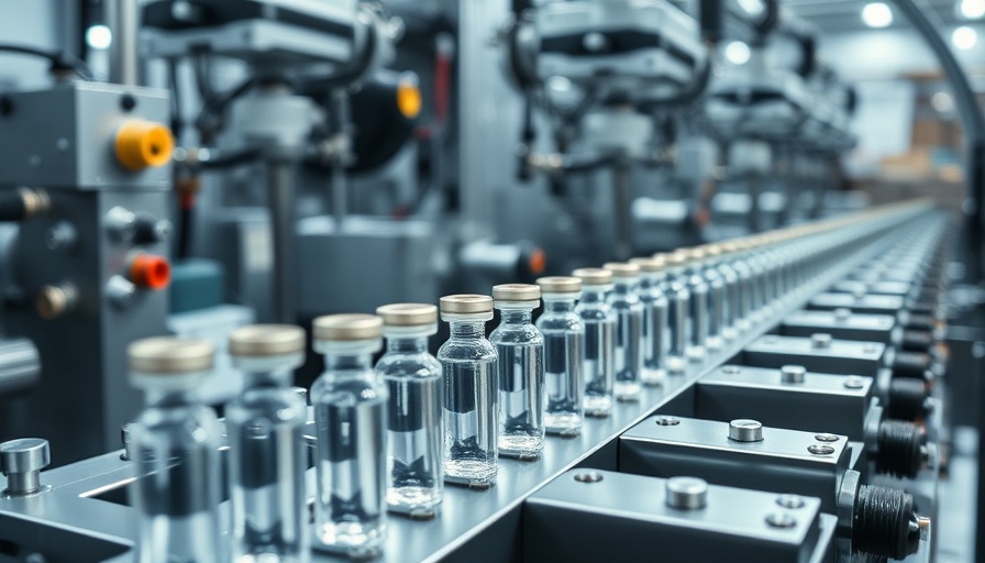Industrial production line with connected vials, pension risks of weight-loss drugs.