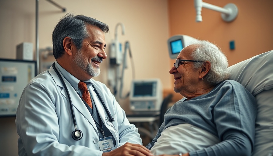Doctor with patient in hospital for Stage IV Cancer Treatment