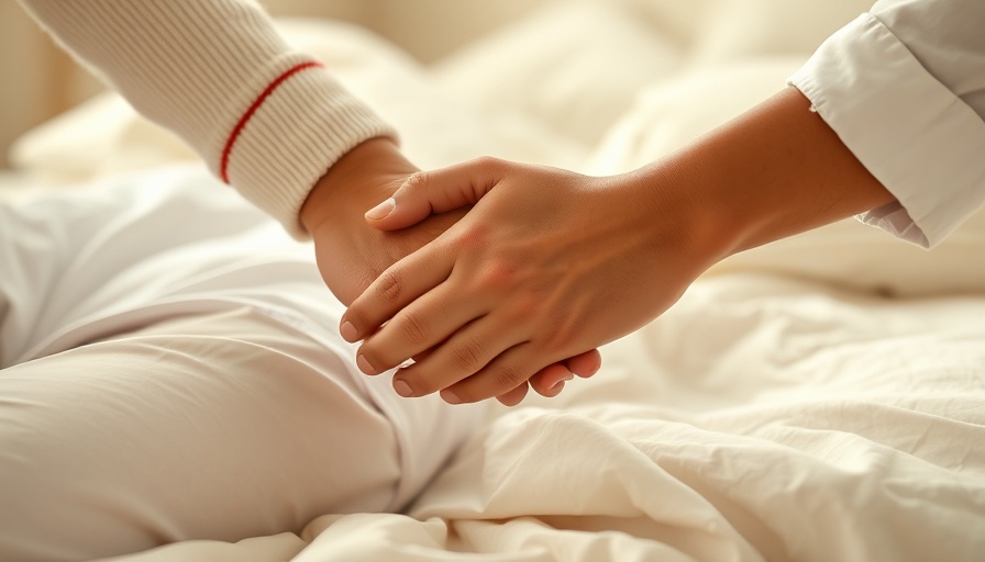 Beauty is more than just looks: tender hands holding in intimate connection.