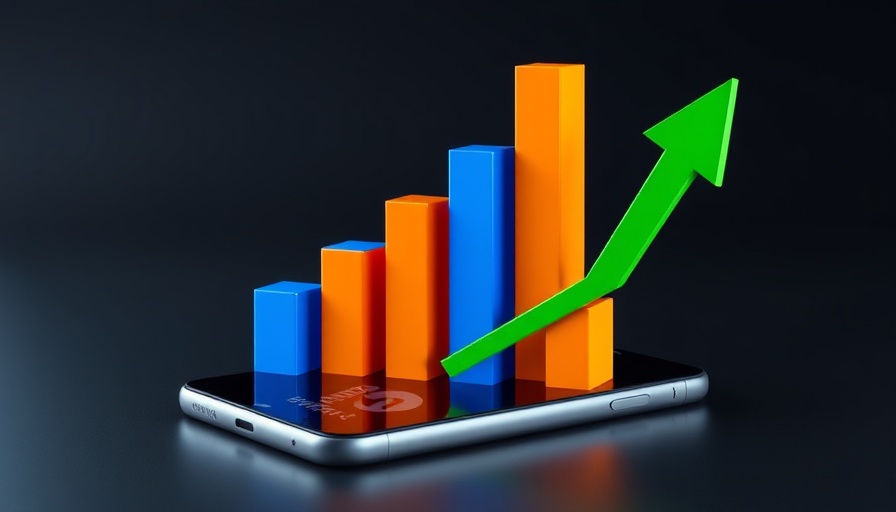 3D bar graph on smartphone base with InvestingPro logo, stock market news.