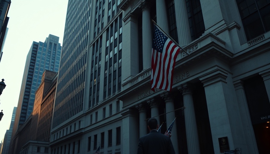 New York Stock Exchange entrance at dusk, related to Trump's port fees on Chinese ships.