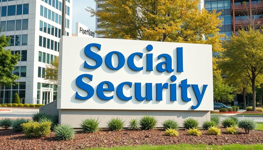 Social Security sign outside modern building, DOGE Social Security Plans Impact