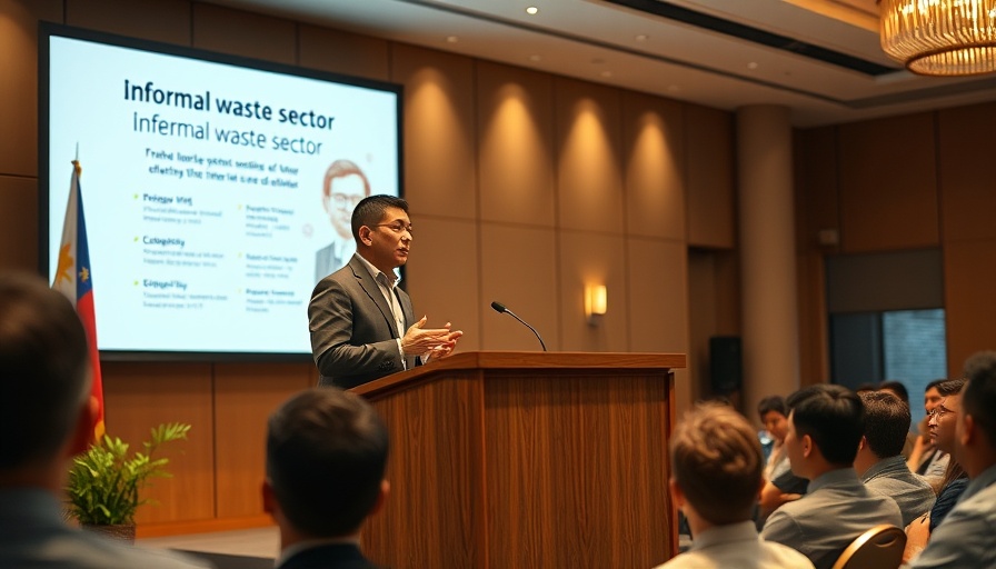 Speaker discusses zero waste advocacy in a Philippine event.