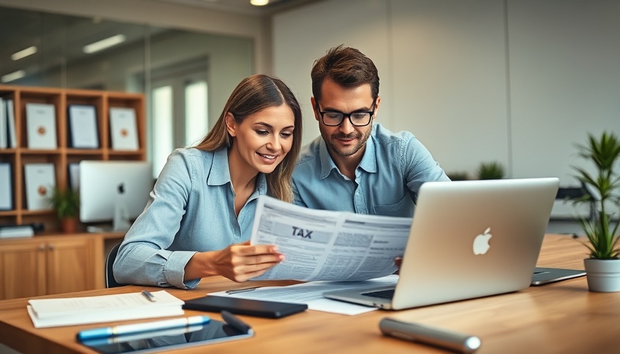 Professionals filing Form 720 tax with laptops and documents
