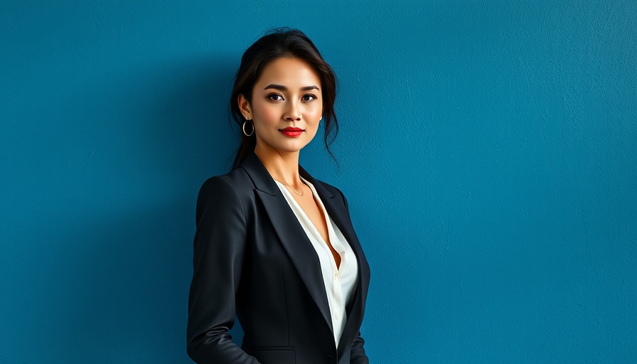 Elegant woman posing against a textured wall, conveying confidence.
