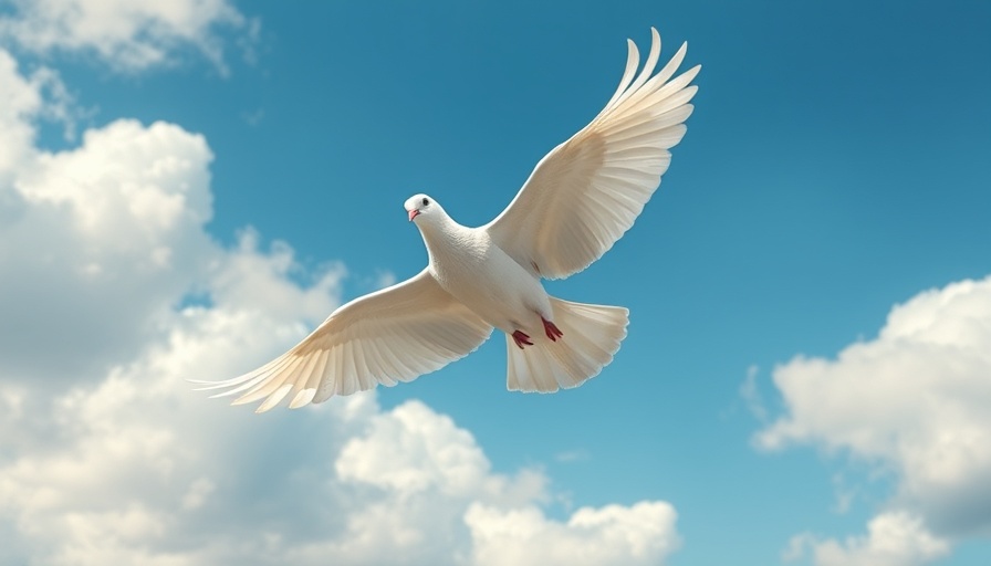 White dove soaring in blue sky with sunlight, symbolizing startup freedom.