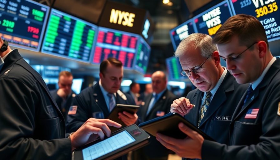 Stock traders in a busy trading room analyzing data, linked to insider trading.