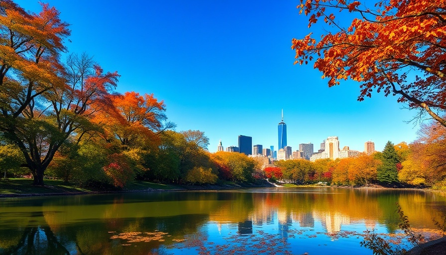 Central Park in autumn with NYC skyline, best places to live in New York.