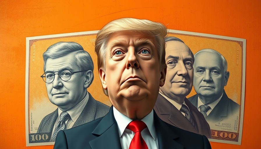 Trumponomics concept with banknote portraits in cartoon.