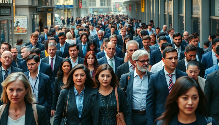 Crowd of professionals symbolizing UK wage data