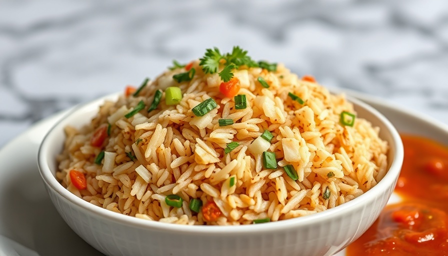 Aromatic South Indian rice dish in San Rafael with sides.