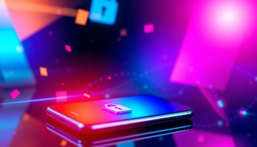 Compromised online account illustration with warning symbol, vibrant colors.