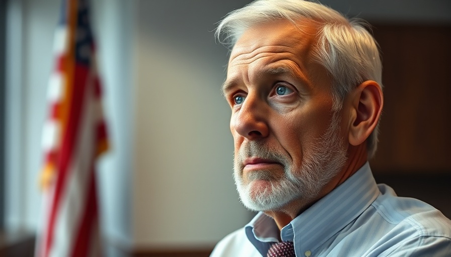 Serious man looking sideways in office; Trump Tariffs Impact on Consumers.