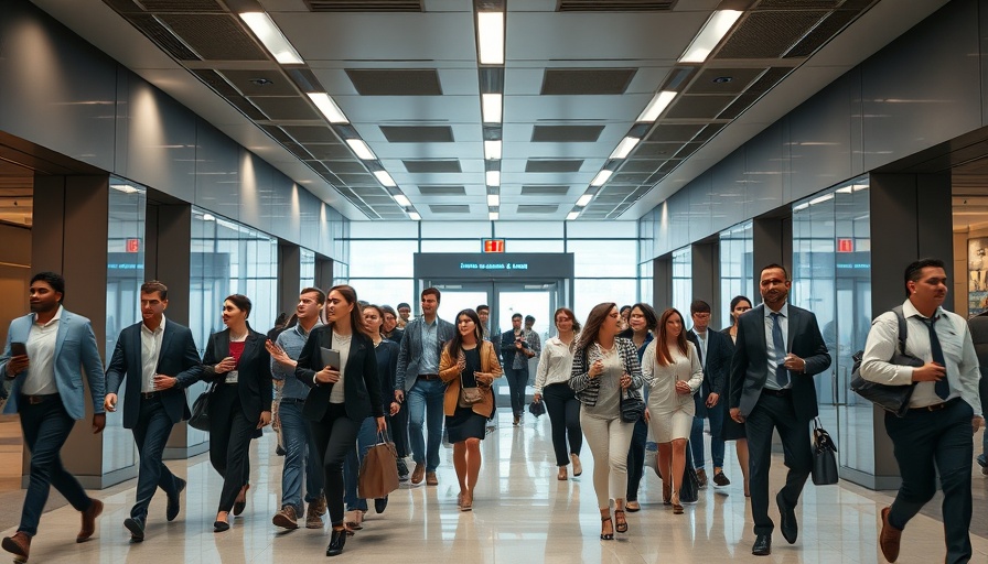 Busy PwC office lobby in Hong Kong, professionals moving about.