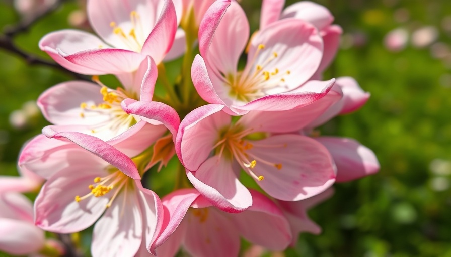 Apple blossoms in April, ideal for gardening jobs.